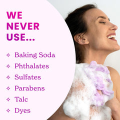 Lume Acidified Body Wash 24-hour odor-control illustrates after-shower freshness.