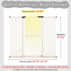 Lumizone auto-close gate shown in wide doorway for secure access.