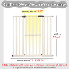 Lumizone cat gate close-up shows 1.37-inch gap that prevents squeezing.