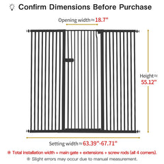Lumizone cat gate demonstrates a 1-37-inch gap to prevent escapes.