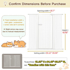 Lumizone cat gate shows 1.37-inch gap for safety.