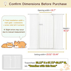Lumizone gate shows narrow 1.37-inch gap preventing squeezing.