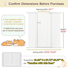 Lumizone cat gate shows a narrow 1.37-inch gap keeping small pets contained.