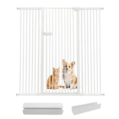 Lumizone extra tall gate blocks cat escapes at doorways