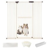 Lumizone extra tall cat gate, 61.02 inches high, closed for secure containment.