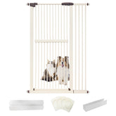 Lumizone extra tall gate in doorway blocks jumping and keeps pets secure.