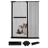 Lumizone extra tall cat gate showing 61-inch height to prevent jumping