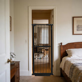 Lumizone Extra Tall Cat Gate stands 61.02 inches high to deter jumping.