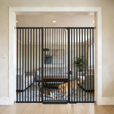 Lumizone extra tall cat gate blocks jumping in 61-inch height for safer indoor spaces