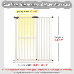 Lumizone Extra Tall Cat Gate pressure-mounted for quick, damage-free installation.