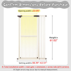 Lumizone gate installed without drilling secures hallways.