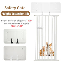 Lumizone Pet Gate Height Extension Kit width adjustment handle demonstrates flexible sizing