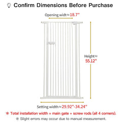 Lumizone Pressure-mounted gate in doorway demonstrates easy installation without drilling.
