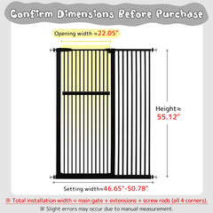 Lumizone pressure-mounted gate installed in a doorway for quick setup without tools.
