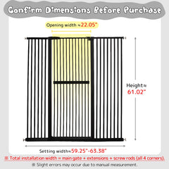 Lumizone pressure-mounted dog gate shown in doorway for easy setup.