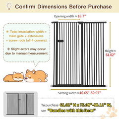 Lumizone pressure-mounted gate fits doorways without drilling.