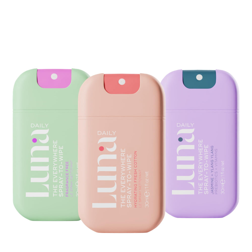 Luna Daily Spray to Wipe Hydrating Mist for gentle daily refreshment