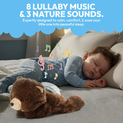 Lunapuer Sound Sleepers Bear lullaby music plays eight tunes to soothe baby.
