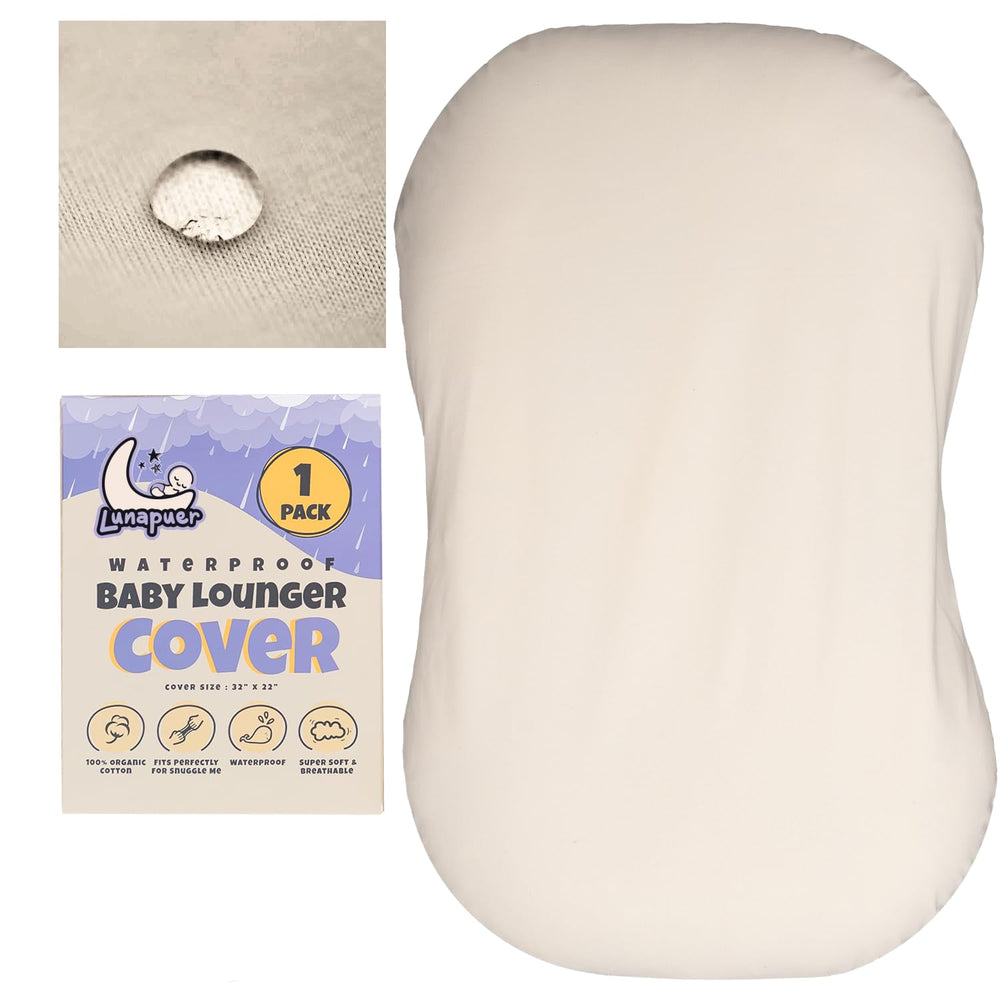 Lunapuer waterproof baby lounger cover close-up protecting against spills