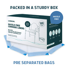 Lunderg commode liner universal fit 20-5x15 inches for many chairs.