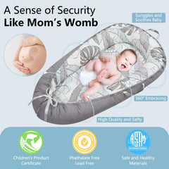 Lurui Baby Lounger shows size-adjustment straps for growing infants.