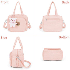 Lushandy diaper bag tote front pocket keeps essentials within reach for busy parents