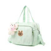 Lushandy baby diaper bag tote front pocket for quick access to essentials.