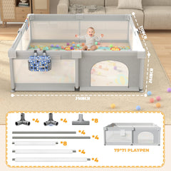 LUTIKIANG playpen foldable mat offers protection during crawling.