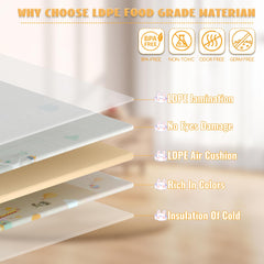 LUTIKIANG playpen with upgraded LDPE mat for durability and comfort.