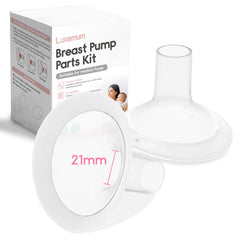 Luxemum 21mm oval soft flange for comfortable Medela pumping.