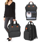 LUXJA breast pump bag front compartment keeps pumps organized for quick setup.