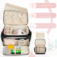Luxja bag interior showing padded lining for pump protection.