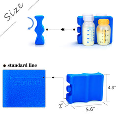 Luxja breastmilk bottle ice pack fits 4-5 oz bottles securely for portable cooling.