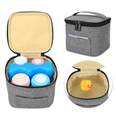 Luxja breastmilk cooler bag top view, portable for on-the-go feeding.