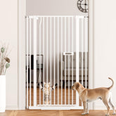 LuxTrsde 55.1-inch extra tall gate at doorway for tall pets