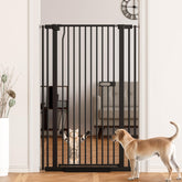 LuxTrsde 61-inch extra tall gate for doorways prevents tall pets from clearing