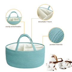 Luxury Little diaper caddy with durable handles for portable nursery organization.