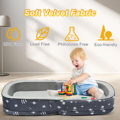 Lvemilio foldable kids floor bed in use for nap time.