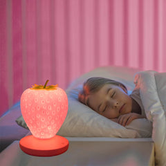 LVOERTUIG Strawberry Night Light ambient setup in a cozy bedroom