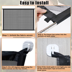LWFCOEE durable mesh fabric guards playful pups without pinching.