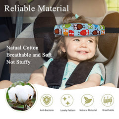 LXPKKIG owl design headband promotes comfortable travel for curious toddlers.