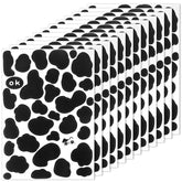 LXUEJIE cow print stickers sheet close up showing durable vinyl for long lasting wall decor
