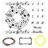 LYLYCTY music-themed milestone blanket pentagram front view for newborn photos