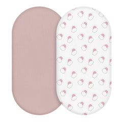 LYRICHOM BABY muslin bassinet sheet on mattress showing snug, safe fit.