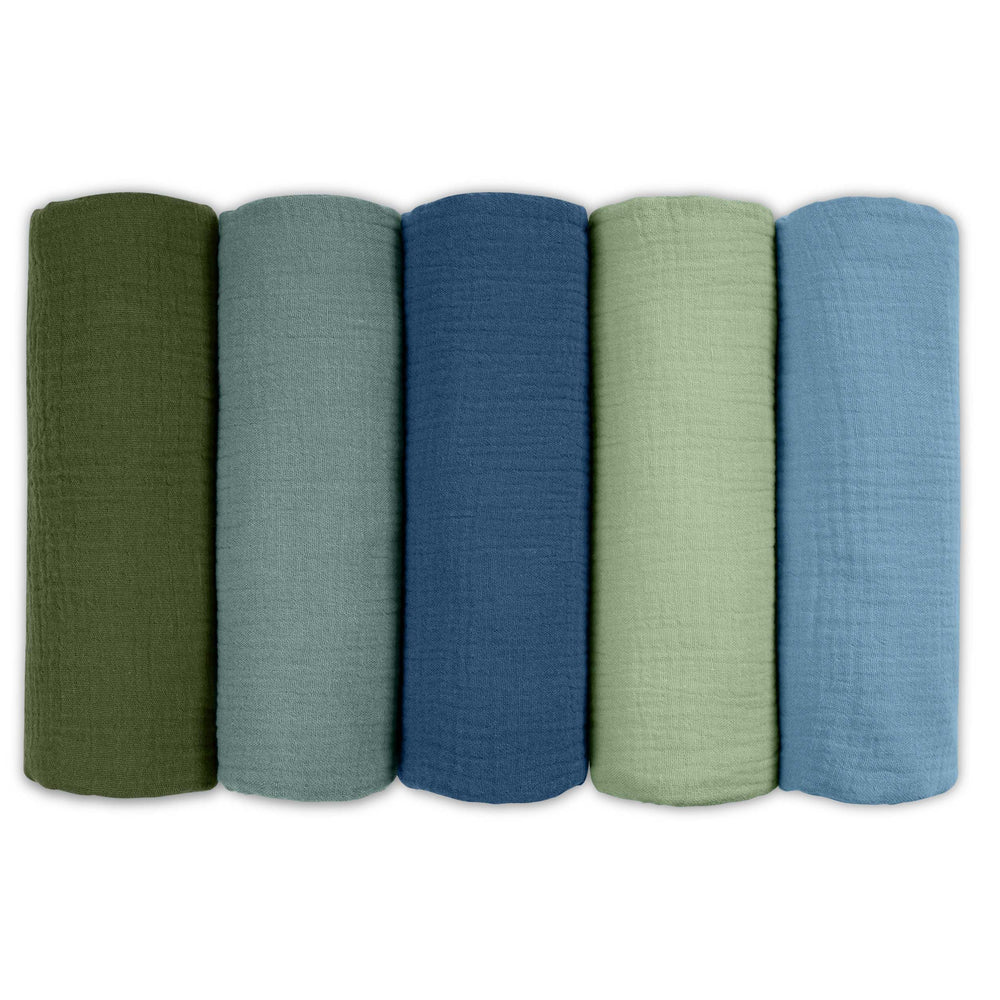 LYRICHOM BABY muslin receiving blanket in soft colors for gentle newborn swaddling