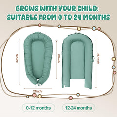 Lzhuanmi Baby Lounger Cover showing reversible design for versatile styling