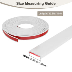 Flexible M METERXITY edge trim bends around tight corners for clean edges.