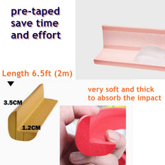 M2cbridge edge protection along a kid's bed corner reduces jolt injuries.