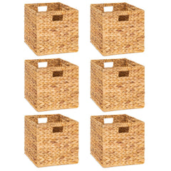 M4DECOR water hyacinth basket on shelf for tidy toy and book storage