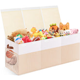 Mabahoo extra-large toy chest lid view demonstrates easy access and dust-free storage.